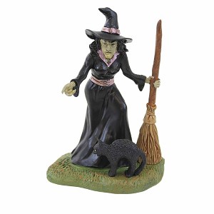 Department 56 Villages 3.75 In Double Trouble Halloween Witch Black Cat Village Figurines - 1 of 3