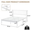 Queen Size Bed Frame Metal Platform Mattress Foundation with Headboard, Heavy Duty Steel Slat Support - 2 of 4