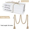Aoibox Decorative Books for Home Decor, White Faux Books with Farmhouse Bead Garland, Rustic Stacked Display Books (with God All Things are Possible) - 4 of 4