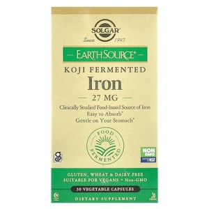 Solgar EarthSource® Koji Fermented, Iron, 27 mg, 30 Vegetable Capsules - 1 of 3