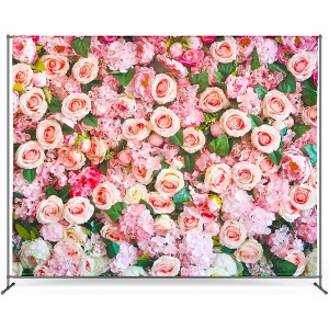 Zink Roses Photo Backdrop. Wrinkle-Free Photo Studio Backdrop for Weddings, Valentine's Day, & More - 1 of 4