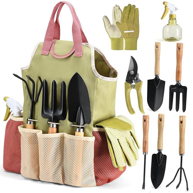 Gardening Tools Set of 10 Pieces - Complete Garden Tool Kit Comes with Bag, Gloves, Garden Tool Set with Spray Bottle Indoors & Outdoors – Play22Usa, 1 of 11