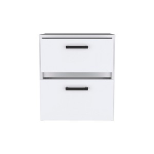 NicBex Nightstand with Drawer,Modern Side Table with Storage Space,Bedside Table for Bedroom,Living Room,Black/White - 1 of 4