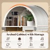 71" Tall Arched Storage Cabinet with Glass Doors & Drawers - 3 of 4