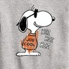 Boys' - Peanuts - Joe Cool Hee Hee Hee Graphic Long Sleeve Fleece Sweatshirt - 2 of 4