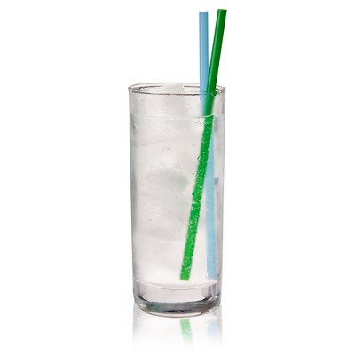 True Multicolor Long Disposable Plastic Straws, Set of 100