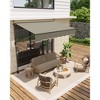 118"x67" Retractable Awning, Iron Stand Tool-Free Installation, Sun Shade for Window, Balcony, Patio - 2 of 4