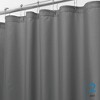 iDesign Solid Polyester Shower Curtain - 72" x 72" - Set of 2 - Gray - 2 of 4