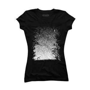 Junior's Design By Humans Pixel Space By daletheskater T-Shirt - 1 of 3