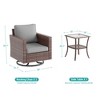 Sonkuki 3-Piece Patio Chair Set Swivel Rocking Chair Set Side Table Suiting Backyard, Poolside and Patio - 2 of 4