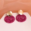 SOHI Women's Red Strokes Drop Earrings - 2 of 3