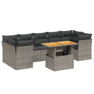 vidaXL Garden Sofa Set Grey - 1 of 4
