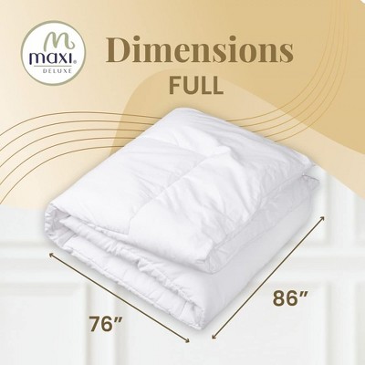 Full Size White Cotton Down Alternative Reversible Duvet