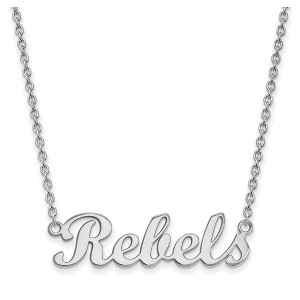 Black Bow Jewelry Sterling Silver Mississippi Rebels NCAA Necklace 18 Inch - 1 of 2