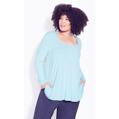 Zim & Zoe| Women's Plus Size Slouch Hoodie - Sky Blue - 20w : Target