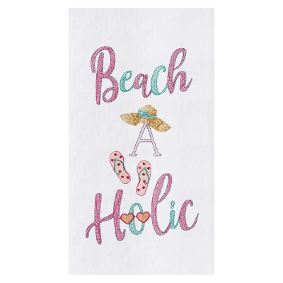 C&F Home Beach A Holic Flour Sack Embroidered Cotton Kitchen Towel