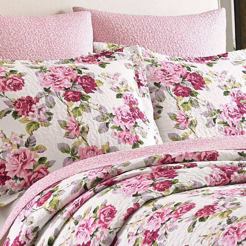  Laura Ashley Lidia Quilt Set Pink, 6 of 10