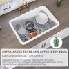 27 in. Drop In Sink White Single Bowl Kitchen Sink Fireclay Farmhouse Sink with Basin Rack Undermount Kitchen Sink - 2 of 4