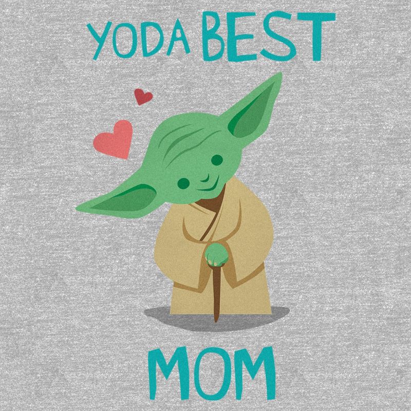 Men's Star Wars Mother's Day Best Mom Yoda T-Shirt, 2 of 6