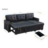 TIRAMISUBEST Linen Upholstered Sectional Sofa with Storage Chaise – Modern Gray Tufted Design for Compact to Medium Spaces-6 Color - 2 of 4