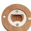 Unique Bargains Bottle Opener Magnetic Acacia-Wood Round Magnet Wood Brown 2.56"x0.51" 1 Pcs - 4 of 4