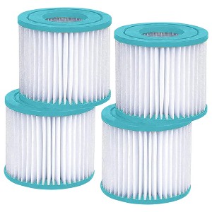 Hurricane 4 Pack HF4313-02 Advanced Pool Filter Cartridge for PBW4PAIR, Unicel C-4313, Filbur FC-3753, Sand N Sun Size D, Simple Set Type 1 - 1 of 4