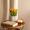 10" Artificial Orange Tulips in White Basket - National Tree Company - 2 of 3