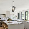 BAOURE 4 Light Chandelier,18.11 in Gold Lantern Light Fixtures with Farmhouse Metal Cage Adjustable Height for Dining Room Hallway Foyer - 3 of 4