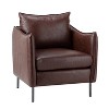 Felix Upholstery Livingroom Vegan Leather Armchair with Metal Legs | KARAT HOME - 2 of 4