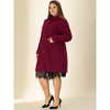 Agnes Orinda Women's Plus Size Winter Single Breasted Back Split with Pockets Long Overcoats - 3 of 4