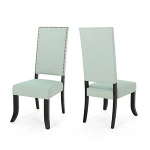 Set of 2 Coquille Glam Dining Chair Light Teal - Christopher Knight Home, Light Blue