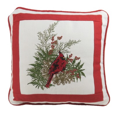 red bird pillow