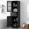 MAYEERTY Tall Bathroom Cabinet Freestanding Storage Drawer Doors MDF Acrylic Door Adjustable Shelf - 2 of 4