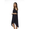 Riviera Sun Lace-Up Cold Shoulder Casual Dress with Tonal Embroidery - 2 of 4