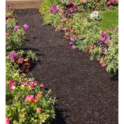 Plow & Hearth - Permanent Mulch Recycled Rubber Outdoor Pathway for Gardens, 22" W x 6' L