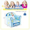 Costway Kid's Sofa Chair Toddler Upholstered Armchair Wooden Frame Children Couch Blue - 3 of 4