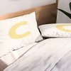 Deny Designs King April Lane Art Block Yellow Monogram C Microfiber Printed Pillow Sham - 2 of 3