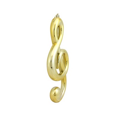 Mark Roberts Products 12.25" Gold Royal Symphony Musical G Clef Christmas Ornament