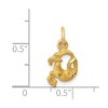 Black Bow Jewelry 14k Yellow Gold Capricorn the Goat Zodiac Satin and Diamond Cut Charm - 4 of 4