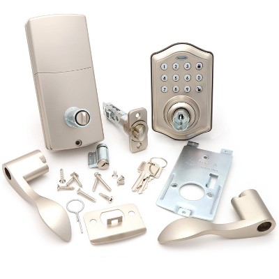 Satin Nickel Electronic Entry Lever Door Lock