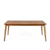 8-Person Acacia Wood Outdoor Dining Table, Rectangular Farmhouse Patio Dining Table for Garden, Backyard, Deck or Porch-Maison Boucle - 2 of 4
