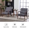 Rbied Mid-Century Modern Style Wood Accent Chair Living Room Chairs Reading Chair with Pillow and Cushion - 4 of 4