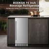 15-inch fridge,100 Cans,304 Stainless Steel Door,LED light,Adjustable shelves,Quiet Compressor,Smart digital control cooler,Automatic defrosting - 3 of 4