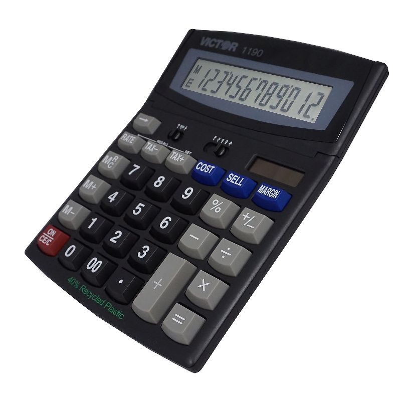 Victor 1190 Executive Desktop Calculator 12-Digit LCD, 2 of 5