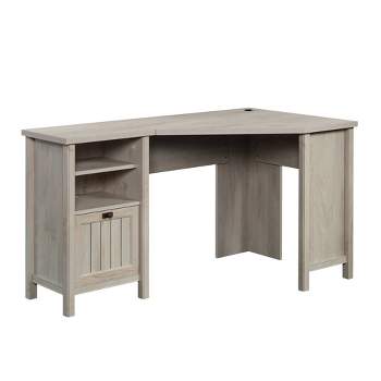 Costa Corner Desk Chalked Chestnut - Sauder: Home Office Furniture with File Drawer, Adjustable Shelf, Cord Management