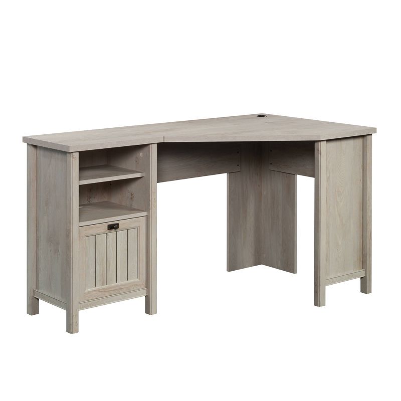 Costa Corner Desk Chalked Chestnut - Sauder: Home Office Furniture with File Drawer, Adjustable Shelf, Cord Management, 1 of 6