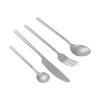 Unique Bargains Flatware Sets Dishwasher Safe Cutlery Set Knife Fork Large Small Spoons 4-Piece Set Silver Tone 8.27"x1.97"x1.97" 1 Set - 4 of 4