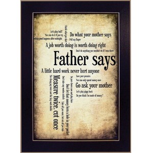 Father Says By Susan Ball, Printed Wall Art, Ready To Hang Framed Poster, Black Frame - 1 of 4
