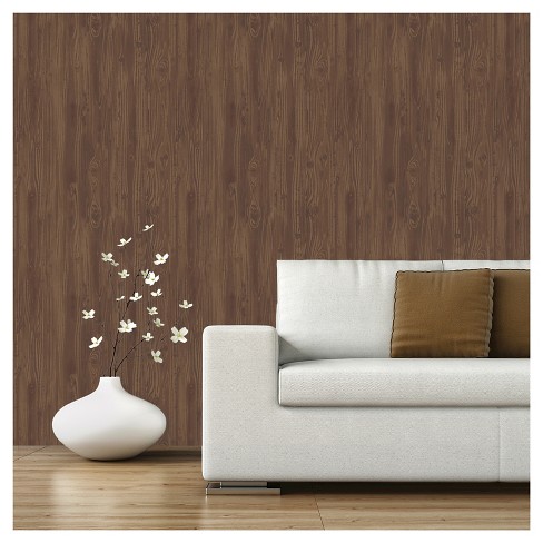 Devine color textured subway tile peel stick wallpaper white Devine Color Textured Driftwood Peel Stick Wallpaper Cocoa Target