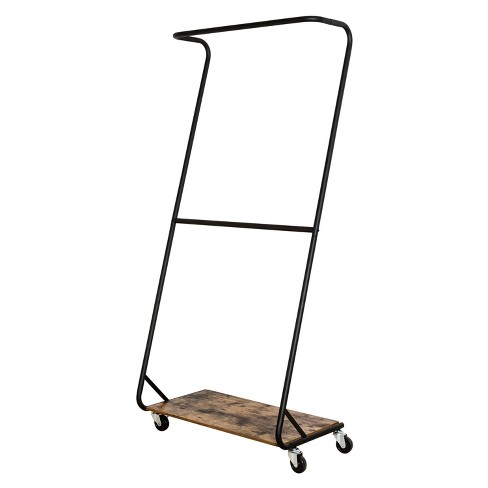 Metal coat discount rack on wheels